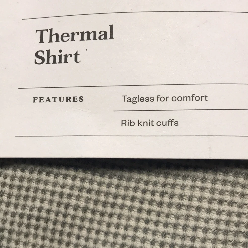 🐠Goodfellow & Co Mens Thermal Rib Knit Base Layer Long Sleeve Tee | NWT - Picture 3 of 5